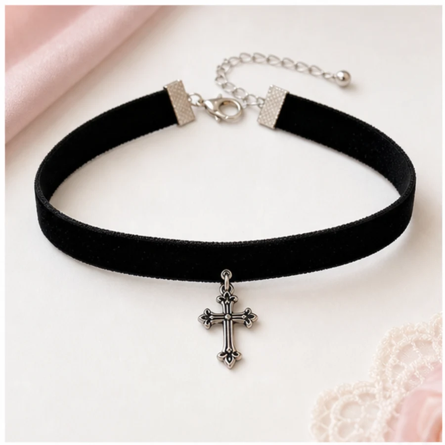 Collar de terciopelo gótico